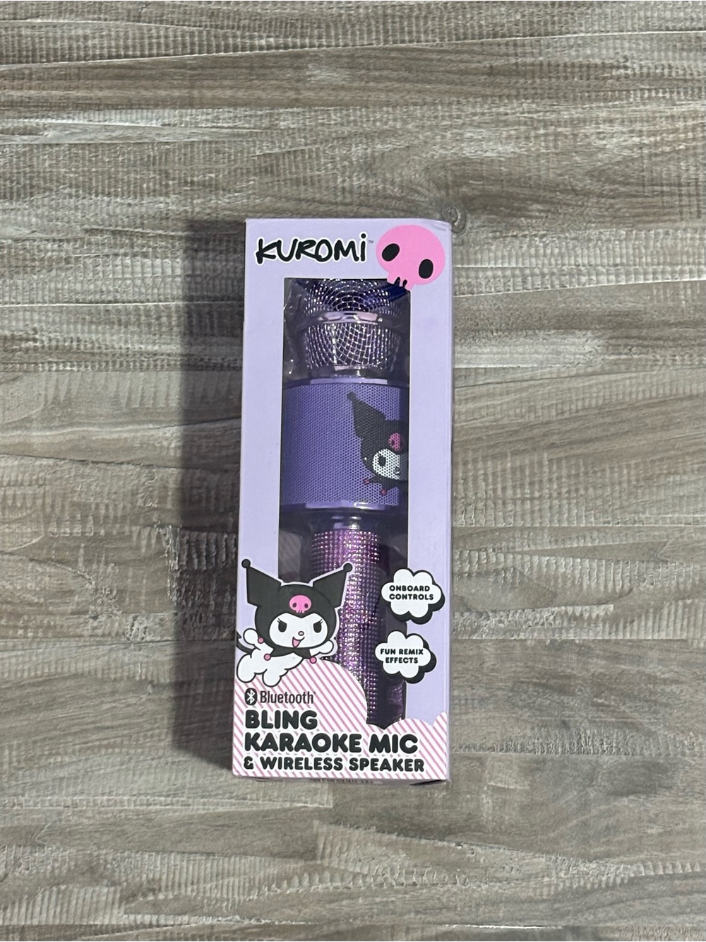 NEW Hello Kitty Kuromi Bluetooth Bling Karaoke Mic Speaker Purple
